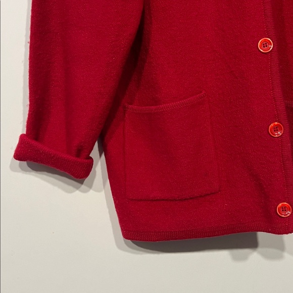 Cherokee Vintage Button Up Hooded Wool Sweater in Red Size XL - Picture 6 of 11